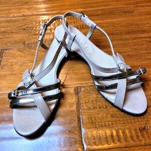 AGL Leather and Metalic Strap Sandals Size 38.5